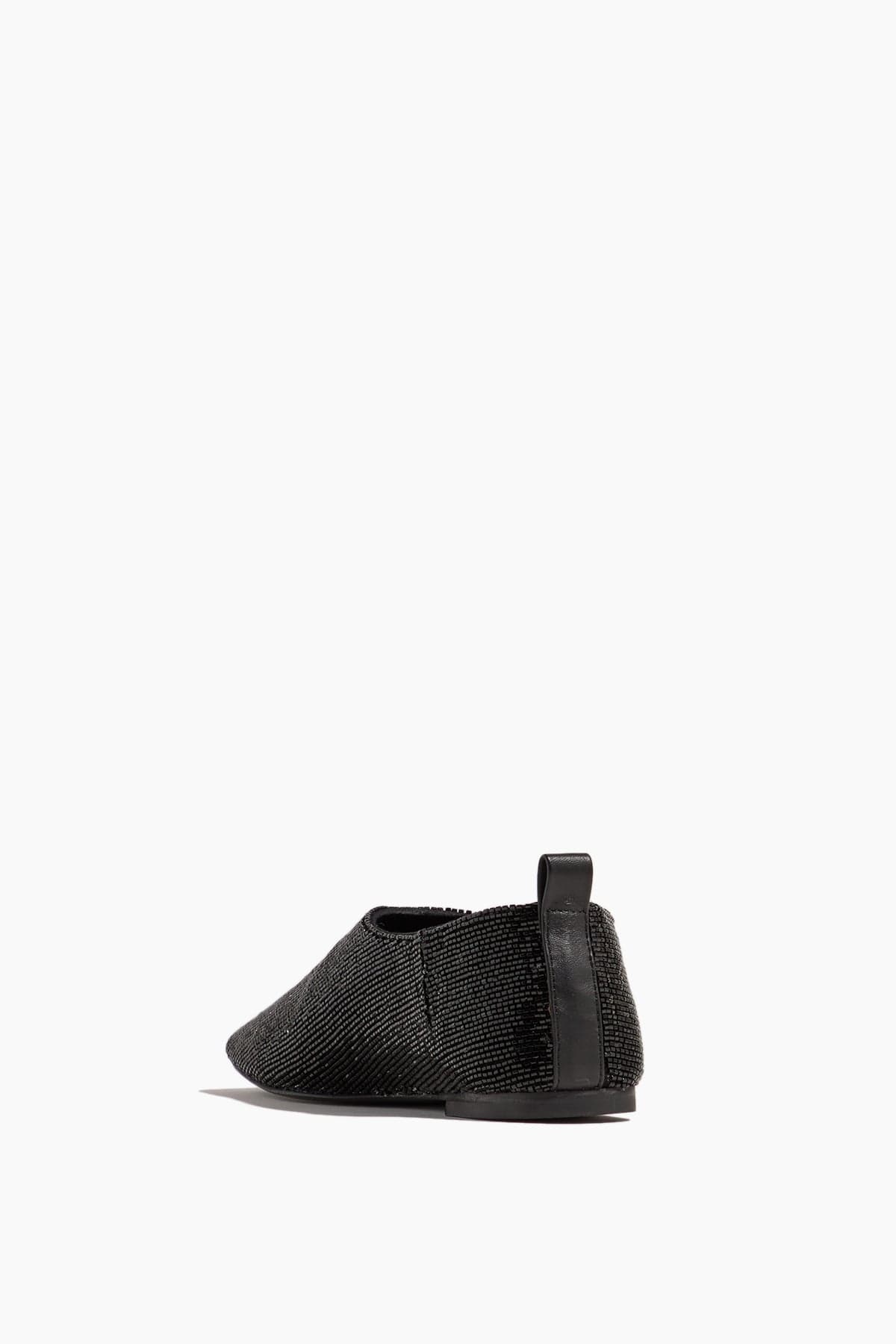 Pia Beaded Flat in Black - Image 3